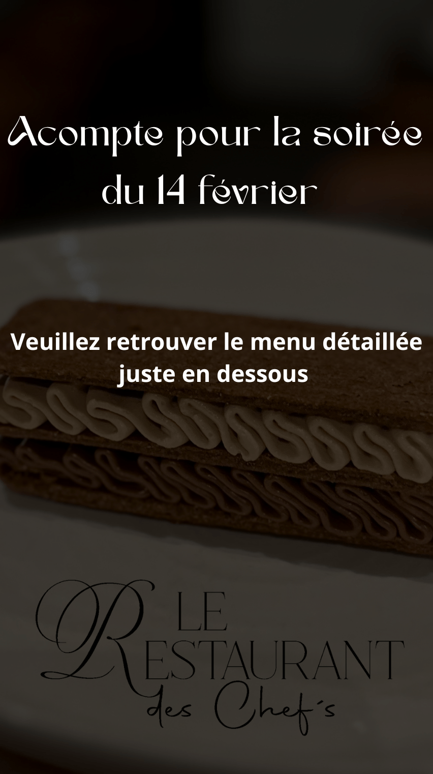 Acompte pour le 14 février