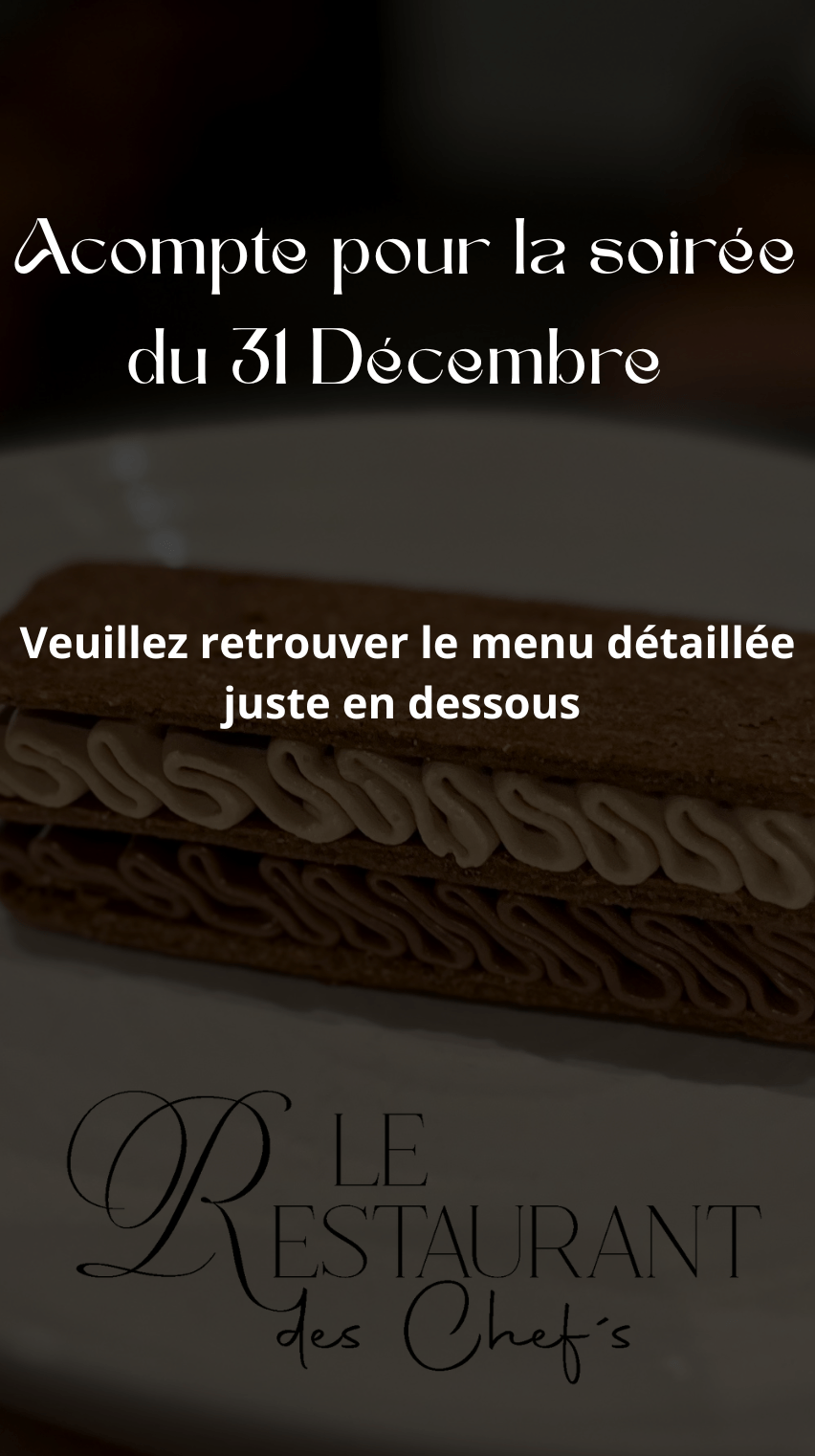 Acompte pour le 31 décembre